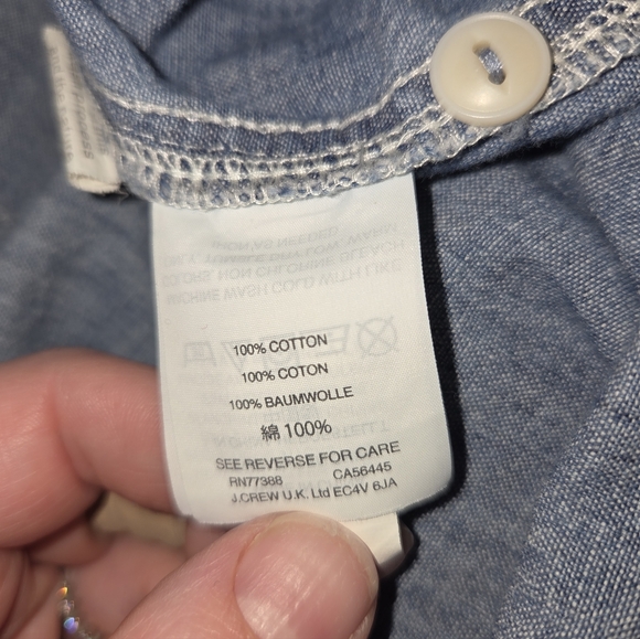 Women's Madewell 100% Cotton Light Blue Denim Shirt Size Small - Picture 6 of 10